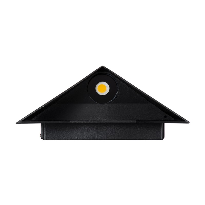 GloboStar® STEALTH 60520 Φωτιστικό Τοίχου - Απλίκα Αρχιτεκτονικού Φωτισμού Εσωτερικού/Εξωτερικού Χώρου Up or Down LED 10W 1000lm 60° AC220-240V Αδιάβροχο IP65 - Σώμα Αλουμινίου & Tempered Glass - Μ17 x Π17 x Υ7.5cm - Θερμό Λευκό 2700K - Μαύρο - Bridge