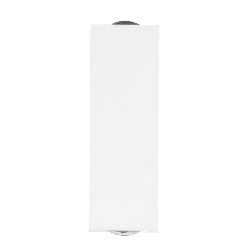 GloboStar® LINOR 60527 Φωτιστικό Τοίχου - Απλίκα Αρχιτεκτονικού Φωτισμού Εσωτερικού/Εξωτερικού Χώρου Up & Down LED 10W 1000lm 60° AC220-240V Αδιάβροχο IP65 - Σώμα Αλουμινίου & Tempered Glass - Μ12.5 x Π6 x Υ4cm - Θερμό Λευκό 2700K - Λευκό - Bridge