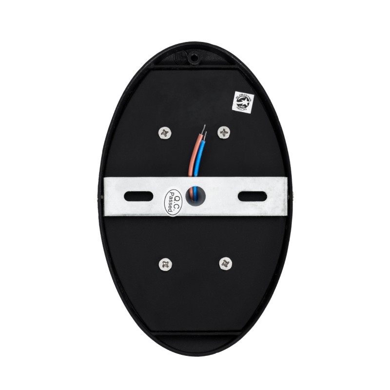 GloboStar® JEREMY 60532 Φωτιστικό Τοίχου - Απλίκα Αρχιτεκτονικού Φωτισμού Εσωτερικού/Εξωτερικού Χώρου Up & Down LED 10W 1000lm 60° AC220-240V Αδιάβροχο IP65 - Σώμα Αλουμινίου & Tempered Glass - Μ16 x Π10 x Υ7cm - Θερμό Λευκό 2700K - Μαύρο - Bridge