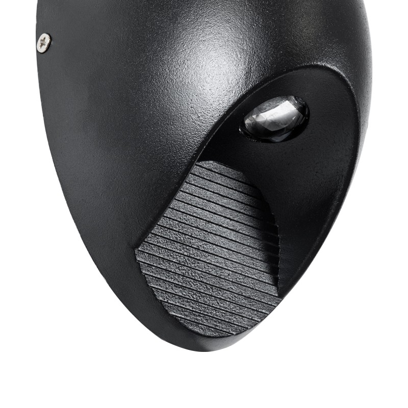 GloboStar® JEREMY 60532 Φωτιστικό Τοίχου - Απλίκα Αρχιτεκτονικού Φωτισμού Εσωτερικού/Εξωτερικού Χώρου Up & Down LED 10W 1000lm 60° AC220-240V Αδιάβροχο IP65 - Σώμα Αλουμινίου & Tempered Glass - Μ16 x Π10 x Υ7cm - Θερμό Λευκό 2700K - Μαύρο - Bridge