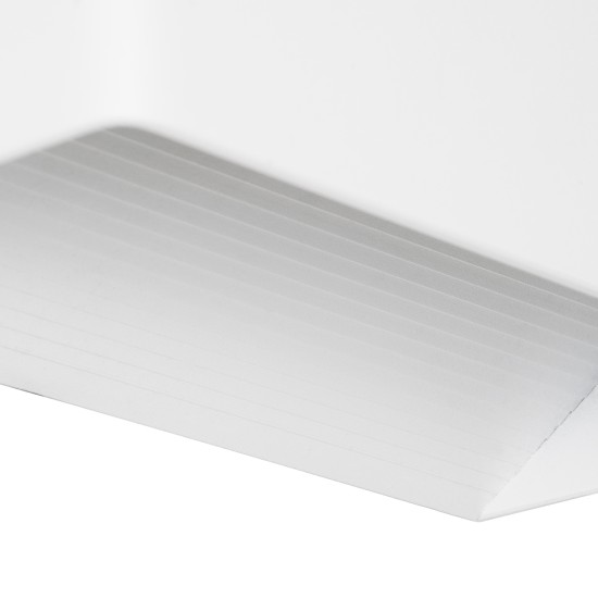 GloboStar® CIRCOA 60542 Φωτιστικό Τοίχου - Απλίκα Αρχιτεκτονικού Φωτισμού Εσωτερικού/Εξωτερικού Χώρου Up & Down LED 10W 1080lm 60° AC 220-240V IP44 Μ20 x Π8 x Υ10cm - Θερμό Λευκό 2700K - Λευκό - Bridgelux Chip - 3 Years Warranty