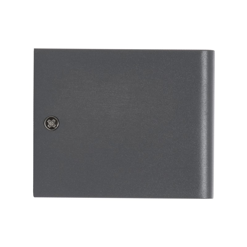 GloboStar® CIRCOA 60543 Φωτιστικό Τοίχου - Απλίκα Αρχιτεκτονικού Φωτισμού Εσωτερικού/Εξωτερικού Χώρου Up & Down LED 10W 1080lm 60° AC 220-240V IP44 Μ20 x Π8 x Υ10cm - Θερμό Λευκό 2700K - Γκρι Ανθρακί - Bridgelux Chip - 3 Years Warranty