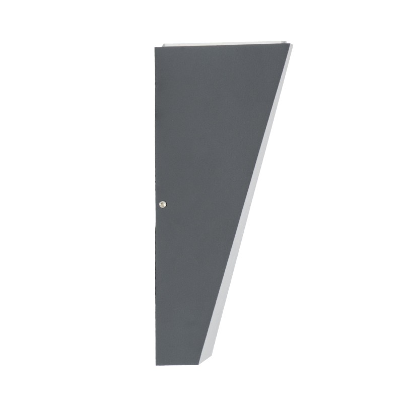 GloboStar® TRIANDE 60552 Φωτιστικό Τοίχου - Απλίκα Αρχιτεκτονικού Φωτισμού Εσωτερικού/Εξωτερικού Χώρου Up & Down LED 10W 1150lm 5° & 60° AC 220-240V Αδιάβροχο IP65 Μ8.5 x Π8.5 x Υ20cm - Θερμό Λευκό 2700K - Γκρι Ανθρακί - Bridgelux Chip - 3 Χρόνια