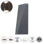 GLOBOSTAR® TRIANDE 60555 Μοντέρνο Φωτιστικό Τοίχου - Απλίκα LED 10W 1200lm 5°/60° AC 220-240V Αδιάβροχο IP65 Φυσικό Λευκό 4500K - Bridgelux COB Chip & TÜV SÜD Driver - Γκρι Ανθρακί Ματ - Μ8.5 x Π8.5 x Υ20cm - 5 Χρόνια Εγγύηση