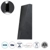 GloboStar® TRIANDE 60556 Φωτιστικό Τοίχου - Απλίκα Αρχιτεκτονικού Φωτισμού Εσωτερικού/Εξωτερικού Χώρου Up & Down LED 10W 1200lm 5° & 60° AC 220-240V IP65 Μ8.5 x Π8.5 x Υ20cm - Φυσικό Λευκό 4500K - Μαύρο Αλουμίνιο - Bridgelux Chip - 3 Χρόνια Εγγύησ