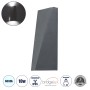 GLOBOSTAR® TRIANDE 60558 Μοντέρνο Φωτιστικό Τοίχου - Απλίκα LED 10W 1250lm 5°/60° AC 220-240V Αδιάβροχο IP65 Ψυχρό Λευκό 6000K - Bridgelux COB Chip & TÜV SÜD Driver - Γκρι Ανθρακί Ματ - Μ8.5 x Π8.5 x Υ20cm - 5 Χρόνια Εγγύηση