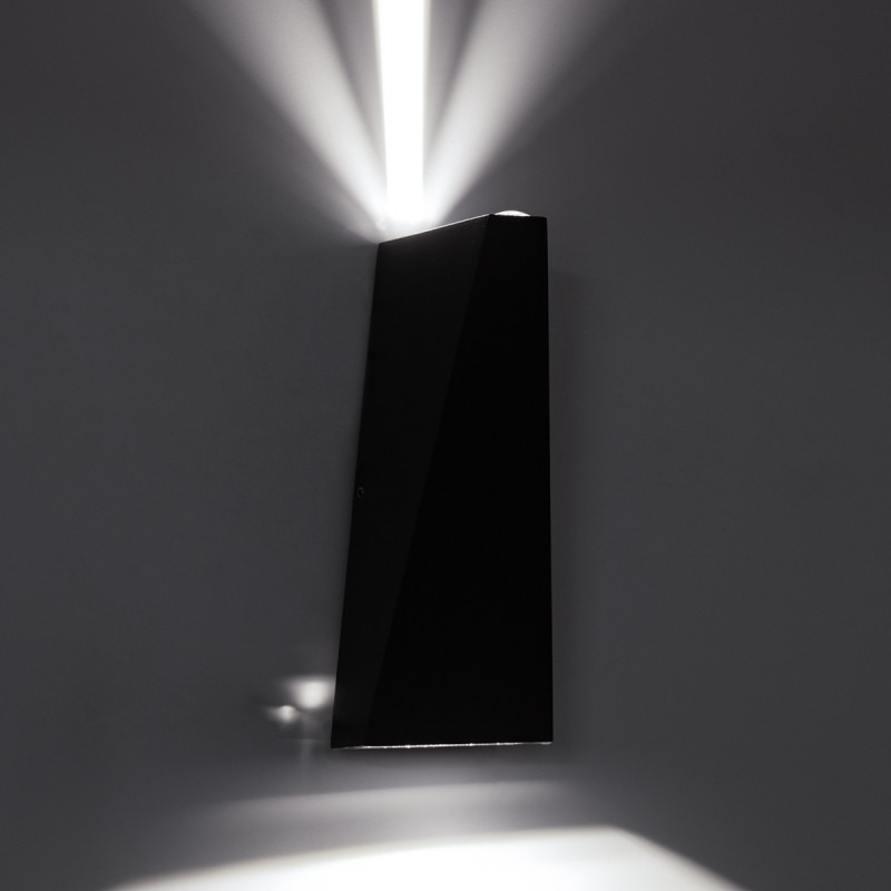 GloboStar® TRIANDE 60558 Φωτιστικό Τοίχου - Απλίκα Αρχιτεκτονικού Φωτισμού Εσωτερικού/Εξωτερικού Χώρου Up & Down LED 10W 1250lm 5° & 60° AC 220-240V Αδιάβροχο IP65 Μ8.5 x Π8.5 x Υ20cm - Ψυχρό Λευκό 6000K - Γκρι Ανθρακί - Bridgelux Chip - 3 Χρόνια