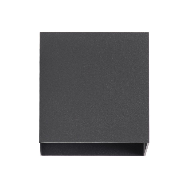 GLOBOSTAR® AXIS-S 60561 Μοντέρνο Φωτιστικό Τοίχου - Απλίκα LED 10W 1150lm 5°/60° AC 220-240V Αδιάβροχο IP65 Θερμό Λευκό 2700K - Bridgelux COB Chip & TÜV SÜD Driver - Γκρι Ανθρακί Ματ - Μ10 x Π10 x Υ10cm - 5 Χρόνια Εγγύηση