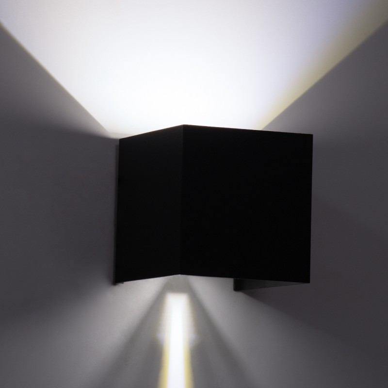 GloboStar® AXIS-S 60567 Φωτιστικό Τοίχου - Απλίκα Αρχιτεκτονικού Φωτισμού Εσωτερικού/Εξωτερικού Χώρου Up & Down LED 10W 1250lm 10 έως 60° AC 220-240V Αδιάβροχο IP65 Μ10 x Π10 x Υ10cm - Ψυχρό Λευκό 6000K - Γκρι Ανθρακί - Bridgelux Chip - 3 Χρόνια Εγγύη