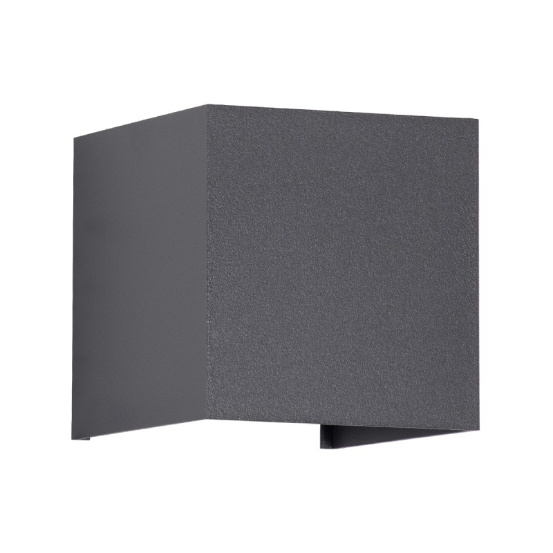 GloboStar® AXIS-S 60567 Φωτιστικό Τοίχου - Απλίκα Αρχιτεκτονικού Φωτισμού Εσωτερικού/Εξωτερικού Χώρου Up & Down LED 10W 1250lm 10 έως 60° AC 220-240V Αδιάβροχο IP65 Μ10 x Π10 x Υ10cm - Ψυχρό Λευκό 6000K - Γκρι Ανθρακί - Bridgelux Chip - 3 Χρόνια Εγγύη