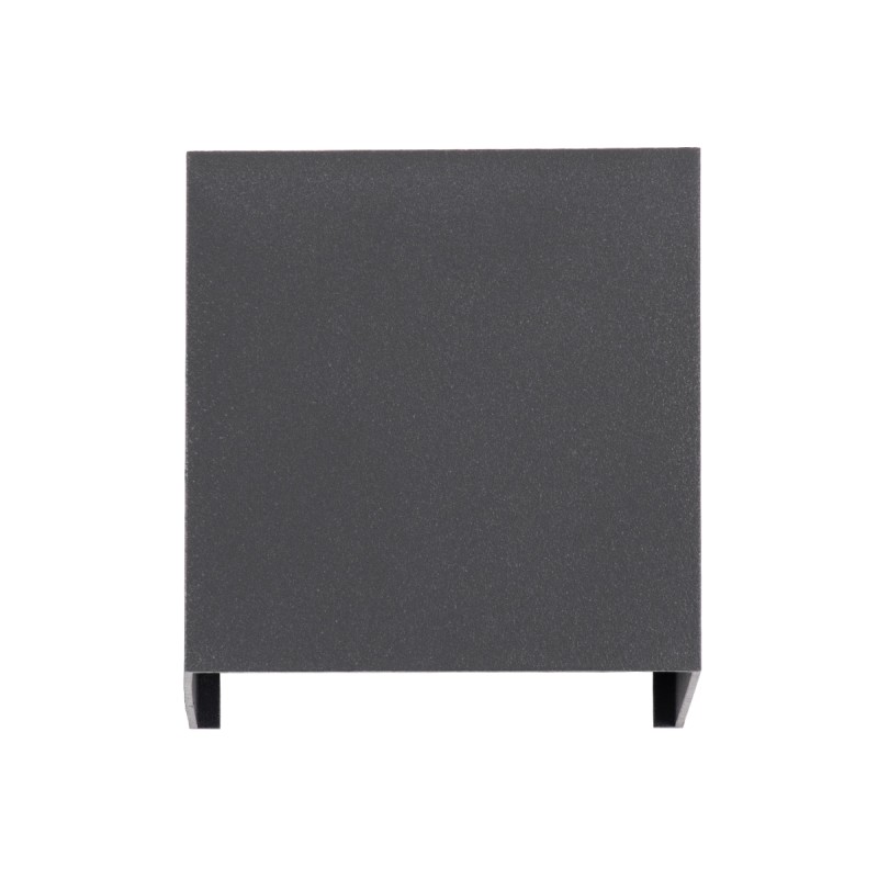 GloboStar® AXIS-S 60567 Φωτιστικό Τοίχου - Απλίκα Αρχιτεκτονικού Φωτισμού Εσωτερικού/Εξωτερικού Χώρου Up & Down LED 10W 1250lm 10 έως 60° AC 220-240V Αδιάβροχο IP65 Μ10 x Π10 x Υ10cm - Ψυχρό Λευκό 6000K - Γκρι Ανθρακί - Bridgelux Chip - 3 Χρόνια Εγγύη