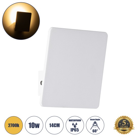 GloboStar® CUADRADO 60569 Φωτιστικό Τοίχου - Απλίκα Αρχιτεκτονικού Φωτισμού Εσωτερικού/Εξωτερικού Χώρου Up or Down LED 10W 1000lm 60° AC220-240V Αδιάβροχο IP65 - Σώμα Αλουμινίου & Tempered Glass - Μ14 x Π14 x Υ4.5cm - Θερμό Λευκό 2700K - Λευκό - Bridg GloboStar® CUADRADO 60569 Φωτιστικό Τοίχου - Απλίκα Αρχιτεκτονικού Φωτισμού Εσωτερικού/Εξωτερικού Χώρου Up or Down LED 10W 1000lm 60° AC220-240V Αδιάβροχο IP65 - Σώμα Αλουμινίου & Tempered Glass - Μ14 x Π14 x Υ4.5cm - Θερμό Λευκό 2700K - Λευκό - Bridg
