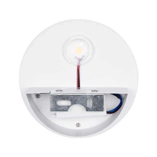 GloboStar® REDONDO 60572 Φωτιστικό Τοίχου - Απλίκα Αρχιτεκτονικού Φωτισμού Εσωτερικού/Εξωτερικού Χώρου Up or Down LED 10W 1000lm 60° AC220-240V Αδιάβροχο IP65 - Σώμα Αλουμινίου & Tempered Glass - Μ14 x Π14 x Υ5cm - Θερμό Λευκό 2700K - Λευκό - Bridgelu