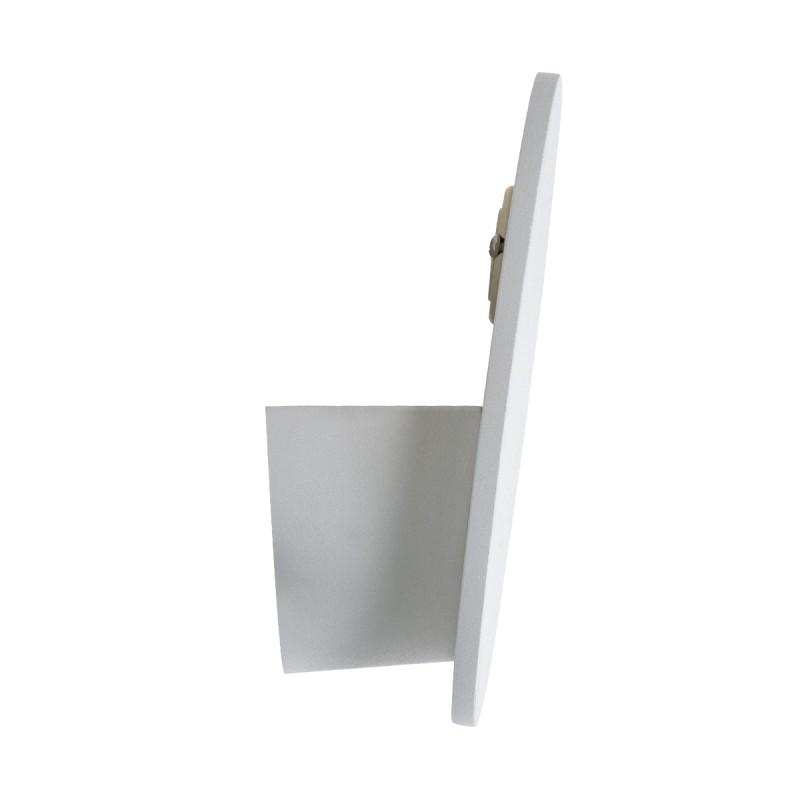 GloboStar® REDONDO 60572 Φωτιστικό Τοίχου - Απλίκα Αρχιτεκτονικού Φωτισμού Εσωτερικού/Εξωτερικού Χώρου Up or Down LED 10W 1000lm 60° AC220-240V Αδιάβροχο IP65 - Σώμα Αλουμινίου & Tempered Glass - Μ14 x Π14 x Υ5cm - Θερμό Λευκό 2700K - Λευκό - Bridgelu