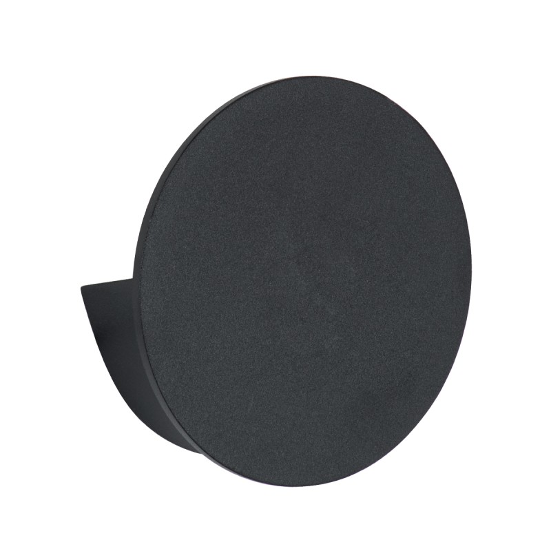 GloboStar® REDONDO 60574 Φωτιστικό Τοίχου - Απλίκα Αρχιτεκτονικού Φωτισμού Εσωτερικού/Εξωτερικού Χώρου Up or Down LED 10W 1000lm 60° AC220-240V Αδιάβροχο IP65 - Σώμα Αλουμινίου & Tempered Glass - Μ14 x Π14 x Υ4.5cm - Θερμό Λευκό 2700K - Μαύρο - Bridge