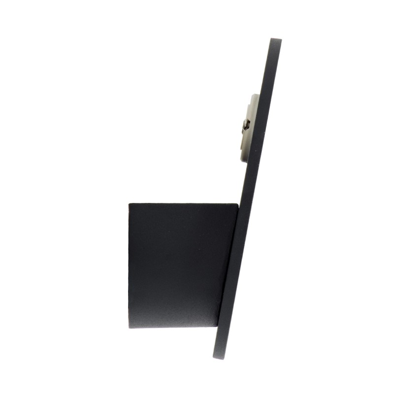 GloboStar® REDONDO 60574 Φωτιστικό Τοίχου - Απλίκα Αρχιτεκτονικού Φωτισμού Εσωτερικού/Εξωτερικού Χώρου Up or Down LED 10W 1000lm 60° AC220-240V Αδιάβροχο IP65 - Σώμα Αλουμινίου & Tempered Glass - Μ14 x Π14 x Υ4.5cm - Θερμό Λευκό 2700K - Μαύρο - Bridge