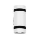 GloboStar® CANNONAL 60575 Φωτιστικό Τοίχου - Απλίκα Αρχιτεκτονικού Φωτισμού Εσωτερικού Χώρου Up & Down LED 10W 1150lm 30° AC 220-240V IP20 Μ5 x Π6.5 x Υ11cm - Θερμό Λευκό 2700K - Λευκό με Μαύρο - Bridgelux Chip - 3 Χρόνια Εγγύηση