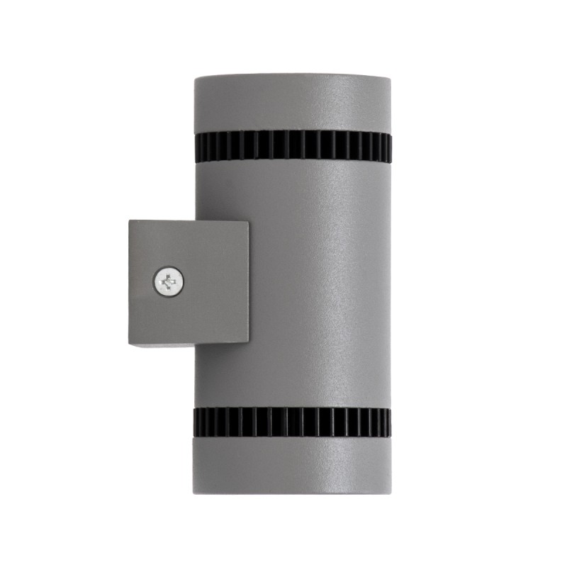 GloboStar® CANNONAL 60576 Φωτιστικό Τοίχου - Απλίκα Αρχιτεκτονικού Φωτισμού Εσωτερικού Χώρου Up & Down LED 10W 1150lm 30° AC 220-240V IP20 Μ5 x Π6.5 x Υ11cm - Θερμό Λευκό 2700K - Γκρι Ανθρακί με Μαύρο - Bridgelux Chip - 3 Χρόνια Εγγύηση