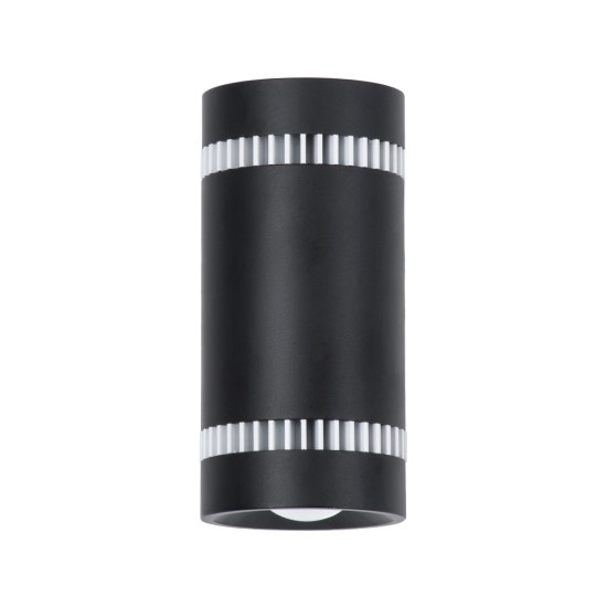 GloboStar® CANNONAL 60577 Φωτιστικό Τοίχου - Απλίκα Αρχιτεκτονικού Φωτισμού Εσωτερικού Χώρου Up & Down LED 10W 1150lm 30° AC 220-240V IP20 Μ5 x Π6.5 x Υ11cm - Θερμό Λευκό 2700K - Μαύρο με Λευκό - Bridgelux Chip - 3 Χρόνια Εγγύηση
