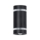 GloboStar® CANNONAL 60577 Φωτιστικό Τοίχου - Απλίκα Αρχιτεκτονικού Φωτισμού Εσωτερικού Χώρου Up & Down LED 10W 1150lm 30° AC 220-240V IP20 Μ5 x Π6.5 x Υ11cm - Θερμό Λευκό 2700K - Μαύρο με Λευκό - Bridgelux Chip - 3 Χρόνια Εγγύηση
