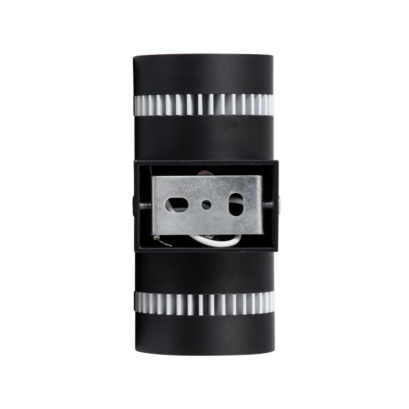 GloboStar® CANNONAL 60577 Φωτιστικό Τοίχου - Απλίκα Αρχιτεκτονικού Φωτισμού Εσωτερικού Χώρου Up & Down LED 10W 1150lm 30° AC 220-240V IP20 Μ5 x Π6.5 x Υ11cm - Θερμό Λευκό 2700K - Μαύρο με Λευκό - Bridgelux Chip - 3 Χρόνια Εγγύηση