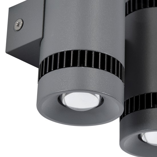 GloboStar® CANNONAL 60579 Φωτιστικό Τοίχου - Απλίκα Αρχιτεκτονικού Φωτισμού Εσωτερικού Χώρου Up & Down LED 20W 2300lm 30° AC 220-240V IP20 Μ12 x Π6.5 x Υ11cm - Θερμό Λευκό 2700K - Γκρι Ανθρακί με Μαύρο - Bridgelux Chip - 3 Χρόνια Εγγύηση GloboStar® CANNONAL 60579 Φωτιστικό Τοίχου - Απλίκα Αρχιτεκτονικού Φωτισμού Εσωτερικού Χώρου Up & Down LED 20W 2300lm 30° AC 220-240V IP20 Μ12 x Π6.5 x Υ11cm - Θερμό Λευκό 2700K - Γκρι Ανθρακί με Μαύρο - Bridgelux Chip - 3 Χρόνια Εγγύηση