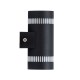 GloboStar® CANNONAL 60580 Φωτιστικό Τοίχου - Απλίκα Αρχιτεκτονικού Φωτισμού Εσωτερικού Χώρου Up & Down LED 20W 2300lm 30° AC 220-240V IP20 Μ12 x Π6.5 x Υ11cm - Θερμό Λευκό 2700K - Μαύρο με Λευκό - Bridgelux Chip - 3 Χρόνια Εγγύηση