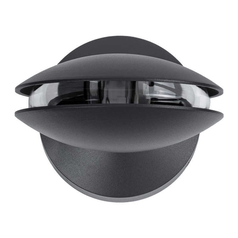 GloboStar® ZERODA 60597 Φωτιστικό Τοίχου - Απλίκα Αρχιτεκτονικού Φωτισμού Εσωτερικού/Εξωτερικού Χώρου LED 9W 1035lm 1° x 360° AC 220-240V Αδιάβροχο IP65 Μ11 x Π10 x Υ16cm - Θερμό Λευκό 2700K - Γκρι Ανθρακί - Bridgelux Chip - 3 Years Warranty