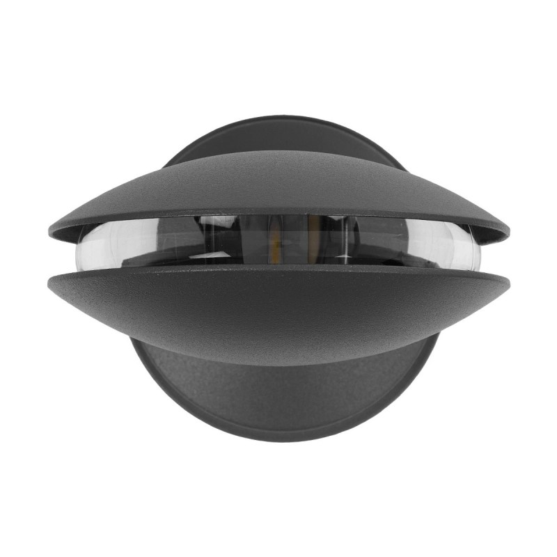 GLOBOSTAR® ZERODA 60599 Μοντέρνο Φωτιστικό Τοίχου - Απλίκα LED 9W 1080lm 3° x 360° AC 220-240V Αδιάβροχο IP65 Ψυχρό Λευκό 6000K - CREE XPE Chip & TÜV SÜD Driver - Γκρι Ανθρακί Ματ - Μ9.5 x Π11 x Υ16cm - 5 Χρόνια Εγγύηση