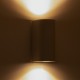 GloboStar® MURANO 60608 Φωτιστικό Τοίχου - Απλίκα Αρχιτεκτονικού Φωτισμού Εξωτερικού Χώρου Up & Down Αλουμινίου με Ντουί 2 x GU10 AC 220-240V Αδιάβροχο IP65 L15 x W8 x H6.8cm - Λευκό - 5 Years Warranty