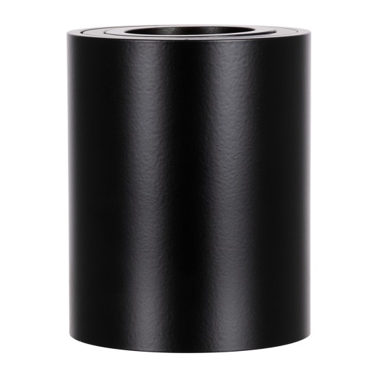 GloboStar® AKIRA 60617 Επιφανειακό Κινούμενο Στρόγγυλο Φωτιστικό Σποτ Αλουμινίου με Ντουί GU10 AC 220-240V IP44 Φ8 x Υ10cm - Μαύρο
