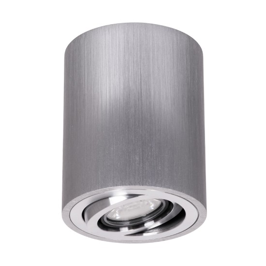 GloboStar® AKIRA 60619 Επιφανειακό Κινούμενο Στρόγγυλο Φωτιστικό Σποτ Αλουμινίου με Ντουί GU10 AC 220-240V IP44 Φ8 x Υ10cm - Ασημί Βούρτσας GloboStar® AKIRA 60619 Επιφανειακό Κινούμενο Στρόγγυλο Φωτιστικό Σποτ Αλουμινίου με Ντουί GU10 AC 220-240V IP44 Φ8 x Υ10cm - Ασημί Βούρτσας