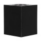 GloboStar® AKIRA 60621 Επιφανειακό Κινούμενο Τετράγωνο Φωτιστικό Σποτ Αλουμινίου με Ντουί GU10 AC 220-240V IP44 Μ8 x Π8 x Υ10cm - Μαύρο