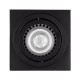GloboStar® AKIRA 60621 Επιφανειακό Κινούμενο Τετράγωνο Φωτιστικό Σποτ Αλουμινίου με Ντουί GU10 AC 220-240V IP44 Μ8 x Π8 x Υ10cm - Μαύρο