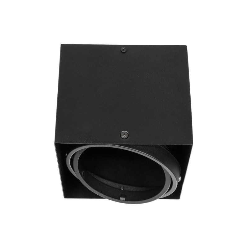 GloboStar® MAGMA 60626 Μοντέρνο Φωτιστικό Οροφής Σποτ Μονόφωτο 1 x GU10 IP20 Μαύρο Αλουμίνιο - Μ15 x Π15 x Υ13cm