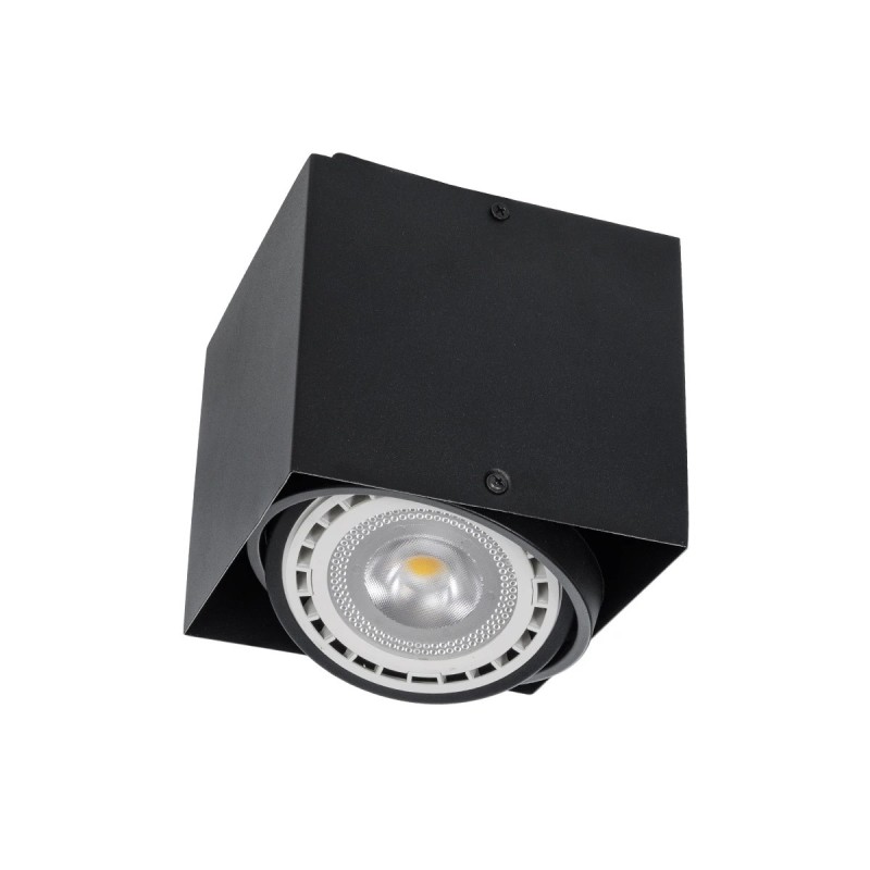 GloboStar® MAGMA 60626 Μοντέρνο Φωτιστικό Οροφής Σποτ Μονόφωτο 1 x GU10 IP20 Μαύρο Αλουμίνιο - Μ15 x Π15 x Υ13cm