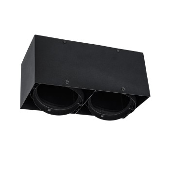 GLOBOSTAR® MAGMA 60627 Μοντέρνο Φωτιστικό Οροφής με Ντουί 2 x GU10 AC 220-240V IP20 - Μαύρο - Μ30 x Π15 x Υ13cm