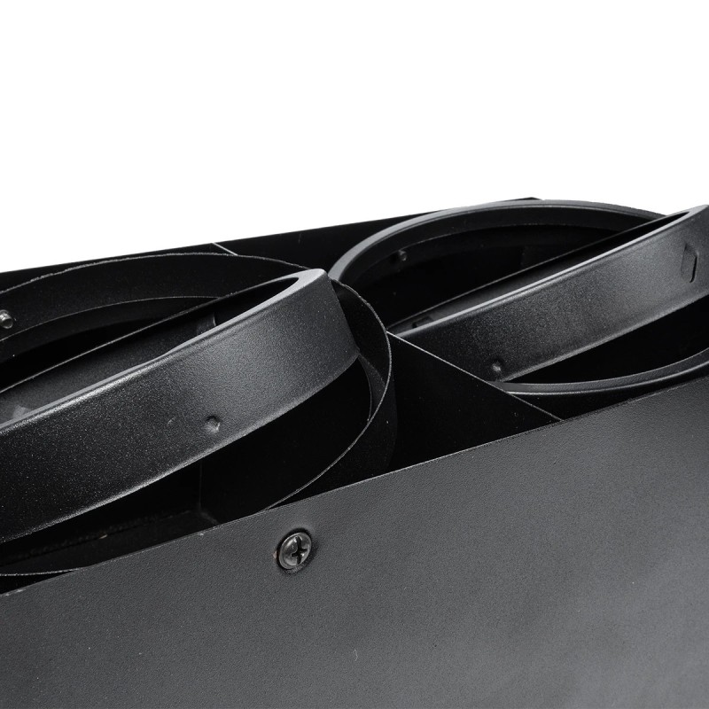 GloboStar® MAGMA 60627 Μοντέρνο Φωτιστικό Οροφής Σποτ Δίφωτο 2 x GU10 IP20 Μαύρο Αλουμίνιο - Μ30 x Π15 x Υ13cm