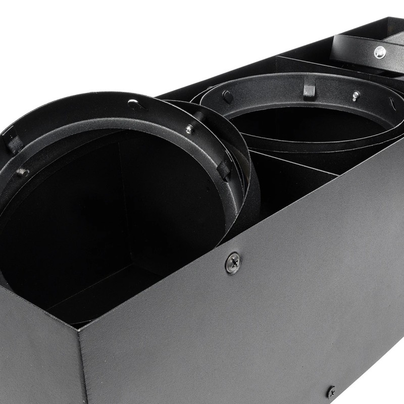 GloboStar® MAGMA 60628 Μοντέρνο Φωτιστικό Οροφής Σποτ Τρίφωτο 3 x GU10 IP20 Μαύρο Αλουμίνιο - Μ45 x Π15 x Υ13cm