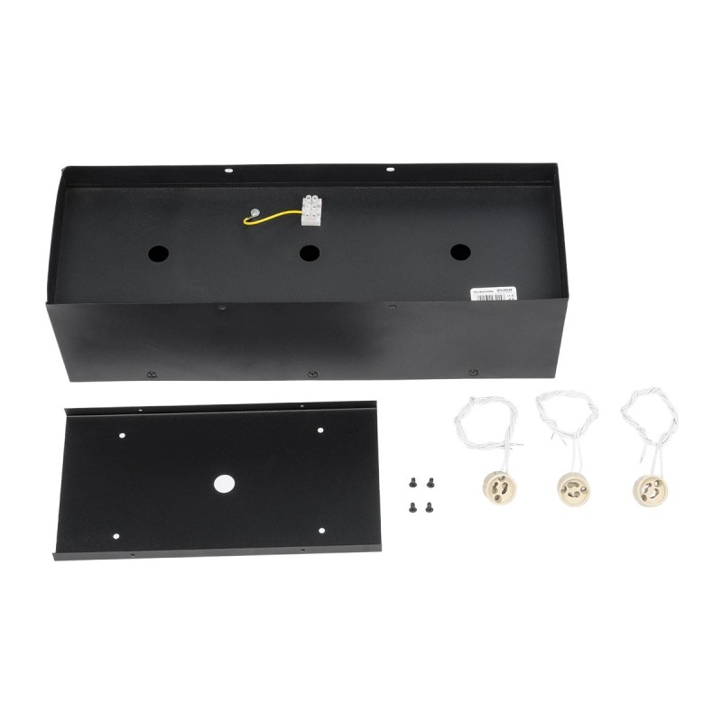 GloboStar® MAGMA 60628 Μοντέρνο Φωτιστικό Οροφής Σποτ Τρίφωτο 3 x GU10 IP20 Μαύρο Αλουμίνιο - Μ45 x Π15 x Υ13cm