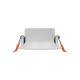 kelvo® DELTA 60630 Χωνευτό Κινούμενο Φωτιστικό Downlight Σποτ με Ντουί 1 x GU10 AC 220-240V IP20 - Λευκό Ματ - Μ8.5 x Π8.5 x Υ3.5cm / Q7.5cm