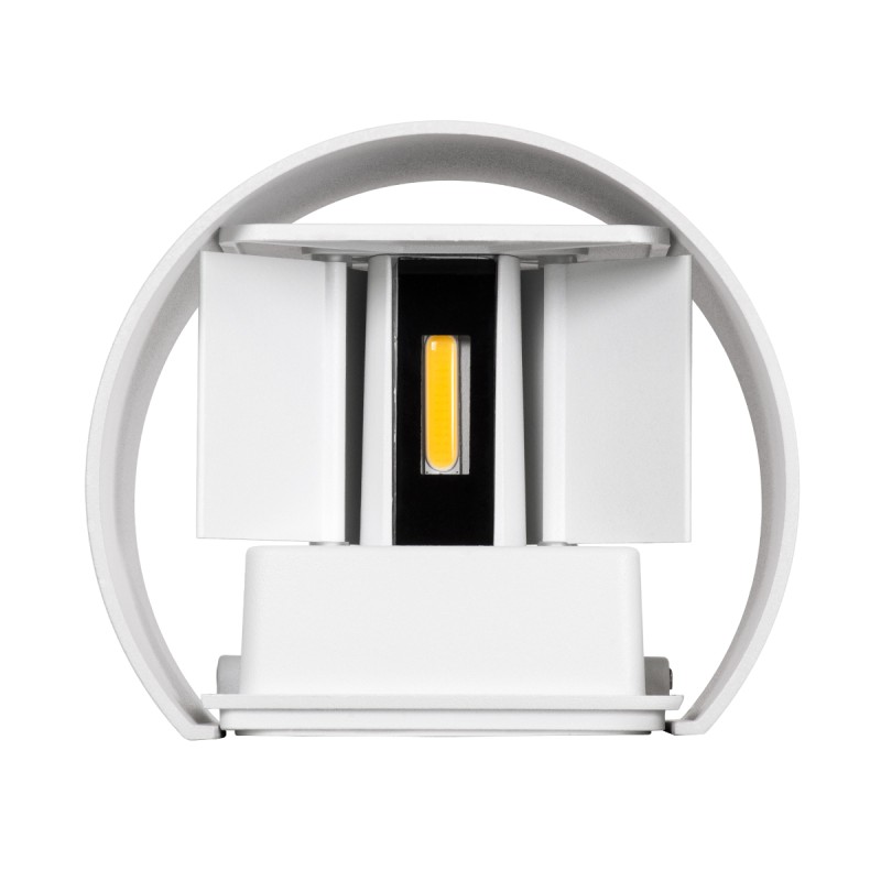 GloboStar® AXIS-R 60635 Φωτιστικό Τοίχου - Απλίκα Αρχιτεκτονικού Φωτισμού Εσωτερικού/Εξωτερικού Χώρου Up & Down LED 10W 1150lm 10 έως 60° AC 220-240V Αδιάβροχο IP65 Μ10 x Π10 x Υ10cm - Θερμό Λευκό 2700K - Λευκό - Bridgelux Chip - 3 Years Warranty