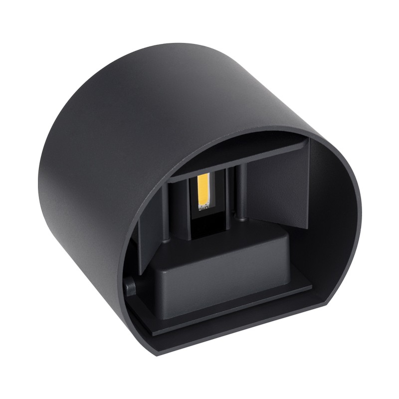 GloboStar® AXIS-R 60636 Φωτιστικό Τοίχου - Απλίκα Αρχιτεκτονικού Φωτισμού Εσωτερικού/Εξωτερικού Χώρου Up & Down LED 10W 1150lm 10 έως 60° AC 220-240V Αδιάβροχο IP65 Μ10 x Π10 x Υ10cm - Θερμό Λευκό 2700K - Γκρι Ανθρακί- Bridgelux Chip - 3 Years Warrant