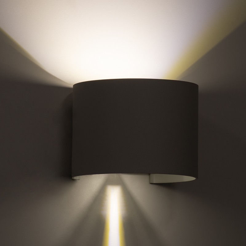 GloboStar® AXIS-R 60638 Φωτιστικό Τοίχου - Απλίκα Αρχιτεκτονικού Φωτισμού Εσωτερικού/Εξωτερικού Χώρου Up & Down LED 10W 1200lm 10 έως 60° AC 220-240V Αδιάβροχο IP65 Μ10 x Π10 x Υ10cm - Φυσικό Λευκό 4500K - Λευκό - Bridgelux Chip - 3 Years Warranty