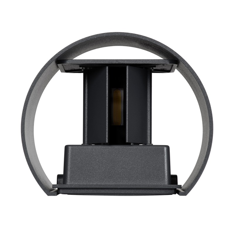 GloboStar® AXIS-R 60639 Φωτιστικό Τοίχου - Απλίκα Αρχιτεκτονικού Φωτισμού Εσωτερικού/Εξωτερικού Χώρου Up & Down LED 10W 1200lm 10 έως 60° AC 220-240V Αδιάβροχο IP65 Μ10 x Π10 x Υ10cm - Φυσικό Λευκό 4500K - Γκρι Ανθρακί- Bridgelux Chip - 3 Years Warran