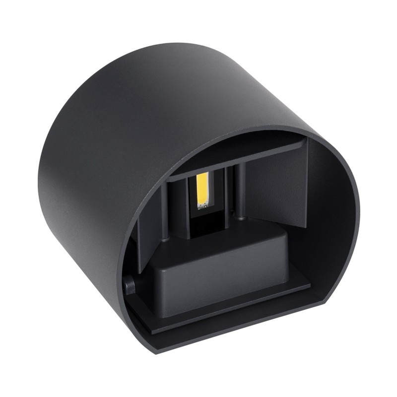 GloboStar® AXIS-R 60639 Φωτιστικό Τοίχου - Απλίκα Αρχιτεκτονικού Φωτισμού Εσωτερικού/Εξωτερικού Χώρου Up & Down LED 10W 1200lm 10 έως 60° AC 220-240V Αδιάβροχο IP65 Μ10 x Π10 x Υ10cm - Φυσικό Λευκό 4500K - Γκρι Ανθρακί- Bridgelux Chip - 3 Years Warran