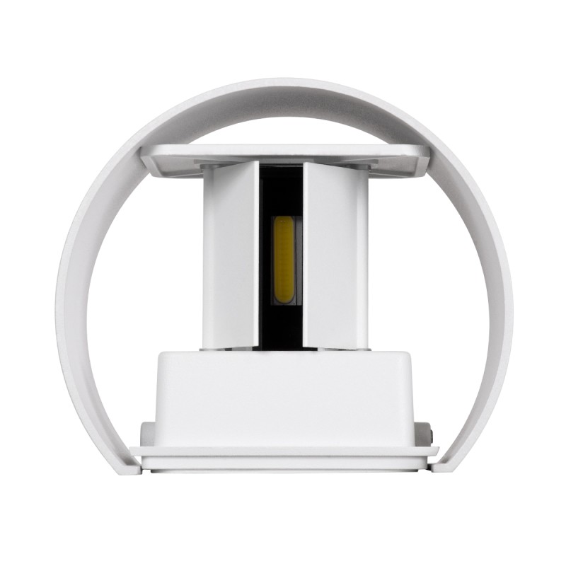 GloboStar® AXIS-R 60641 Φωτιστικό Τοίχου - Απλίκα Αρχιτεκτονικού Φωτισμού Εσωτερικού/Εξωτερικού Χώρου Up & Down LED 10W 1250lm 10 έως 60° AC 220-240V Αδιάβροχο IP65 Μ10 x Π10 x Υ10cm - Ψυχρό Λευκό 6000K - Λευκό - Bridgelux Chip - 3 Years Warranty