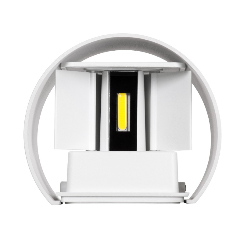 GloboStar® AXIS-R 60641 Φωτιστικό Τοίχου - Απλίκα Αρχιτεκτονικού Φωτισμού Εσωτερικού/Εξωτερικού Χώρου Up & Down LED 10W 1250lm 10 έως 60° AC 220-240V Αδιάβροχο IP65 Μ10 x Π10 x Υ10cm - Ψυχρό Λευκό 6000K - Λευκό - Bridgelux Chip - 3 Years Warranty