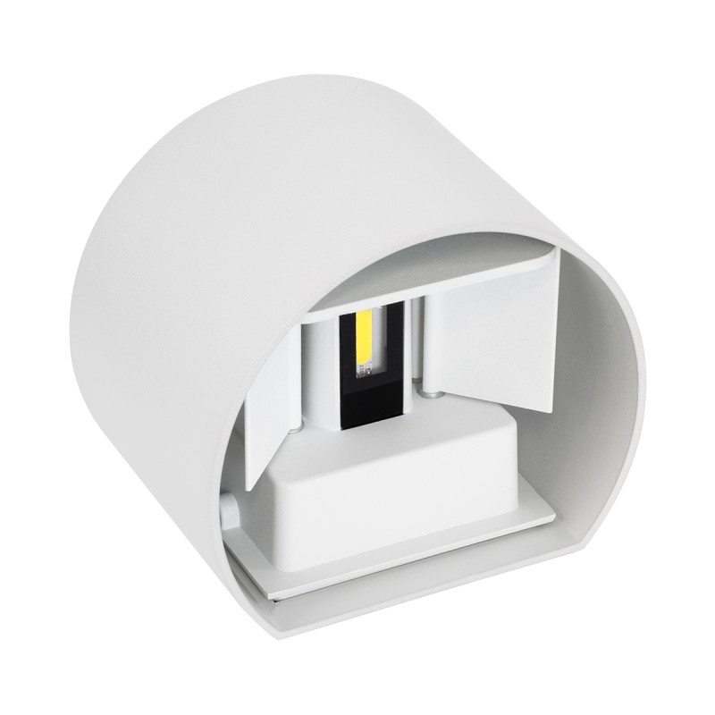 GloboStar® AXIS-R 60641 Φωτιστικό Τοίχου - Απλίκα Αρχιτεκτονικού Φωτισμού Εσωτερικού/Εξωτερικού Χώρου Up & Down LED 10W 1250lm 10 έως 60° AC 220-240V Αδιάβροχο IP65 Μ10 x Π10 x Υ10cm - Ψυχρό Λευκό 6000K - Λευκό - Bridgelux Chip - 3 Years Warranty