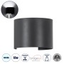 GLOBOSTAR® AXIS-R 60642 Μοντέρνο Φωτιστικό Τοίχου - Απλίκα LED 10W 1250lm 5°/60° AC 220-240V Αδιάβροχο IP65 Ψυχρό Λευκό 6000K - Bridgelux COB Chip & TÜV SÜD Driver - Γκρι Ανθρακί Ματ - Μ10 x Π10 x Υ10cm - 5 Χρόνια Εγγύηση